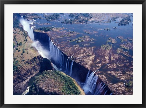 Framed Victoria Falls, Zimbabwe Print