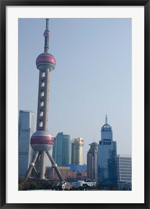 Framed View of the modern Pudong area, Shanghai, China Print