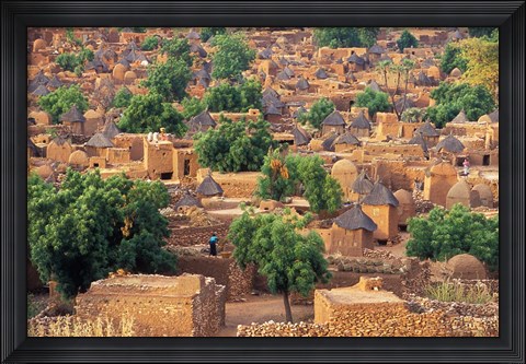 Framed View of the Dogon Village of Songo, Mali Print