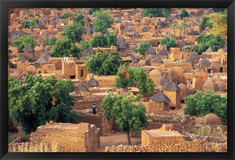 Framed View of the Dogon Village of Songo, Mali Print