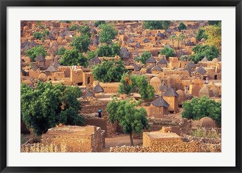 Framed View of the Dogon Village of Songo, Mali Print