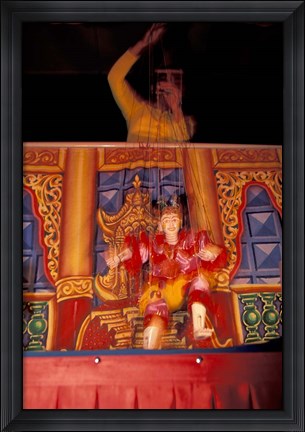 Framed Traditional Puppet Show, Myanmar Print