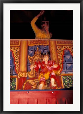 Framed Traditional Puppet Show, Myanmar Print