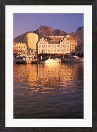 Framed Victoria and Albert Waterfront Center, Cape Town, South Africa Print