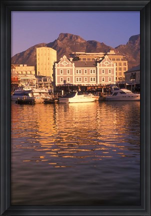 Framed Victoria and Albert Waterfront Center, Cape Town, South Africa Print
