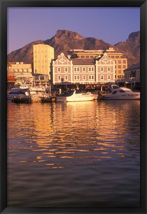 Framed Victoria and Albert Waterfront Center, Cape Town, South Africa Print