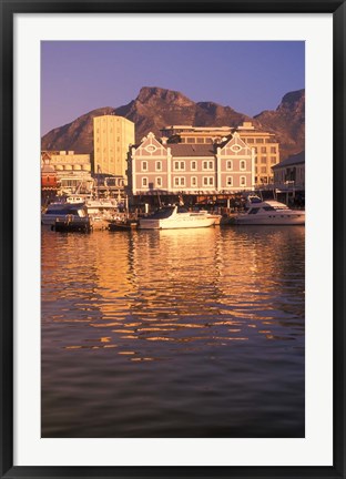 Framed Victoria and Albert Waterfront Center, Cape Town, South Africa Print