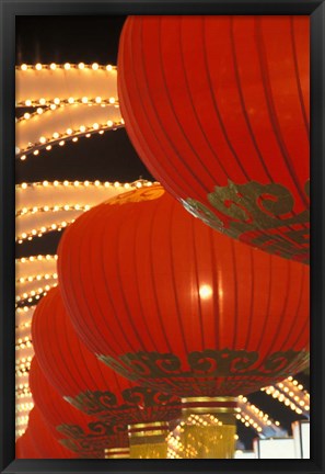 Framed Traditional Red Lanterns, China Print