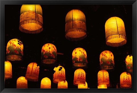 Framed Traditional Lanterns, China Print