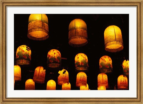 Framed Traditional Lanterns, China Print