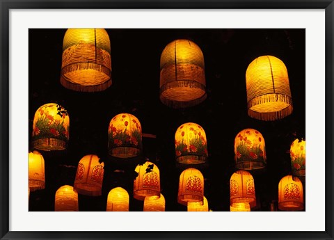 Framed Traditional Lanterns, China Print