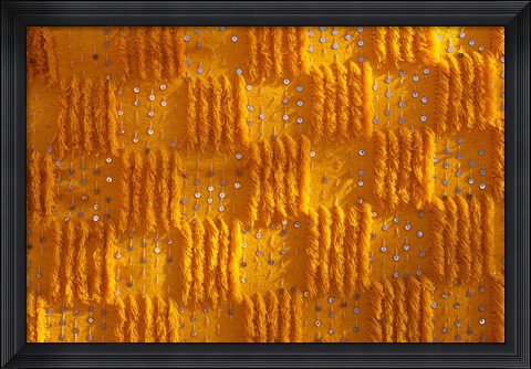 Framed Vertical rug on the wall, used as decoration. Print