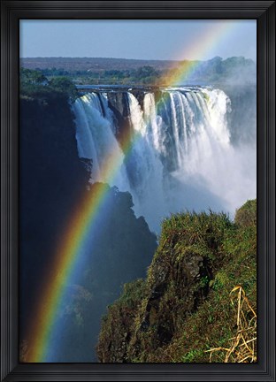 Framed Waterfalls, Victoria Falls, Zimbabwe, Africa Print