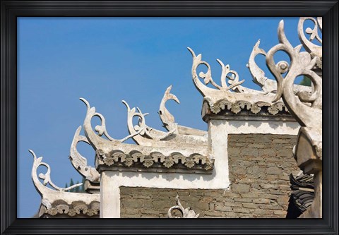 Framed Traditional house with upturned eaves, Zhenyuan, Guizhou, China Print