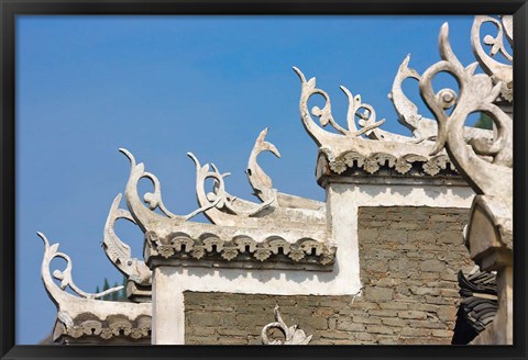 Framed Traditional house with upturned eaves, Zhenyuan, Guizhou, China Print