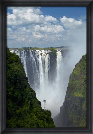Framed Victoria Falls, Mosi-oa-Tunya, Zimbabwe, Africa Print