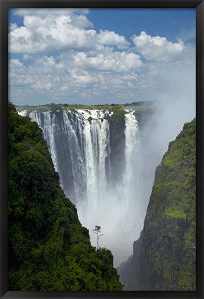 Framed Victoria Falls, Mosi-oa-Tunya, Zimbabwe, Africa Print