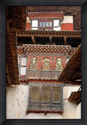 Framed Wangu Phodrang Dzong, Wangdue, Bhutan Print