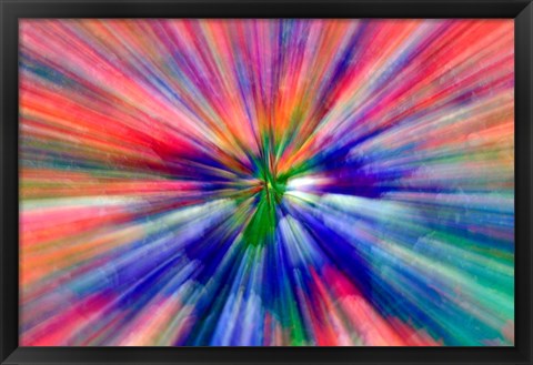 Framed Zoom Abstract of Pansy Flowers Print