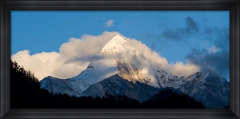 Framed Yading Nature Preserve, Yangmaiyong Peak, China Print