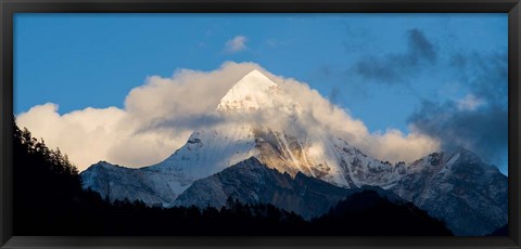 Framed Yading Nature Preserve, Yangmaiyong Peak, China Print