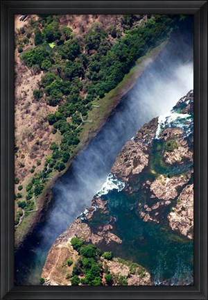 Framed Zimbabwe, Victoria Falls, border of Zambia/Zimbabwe Print