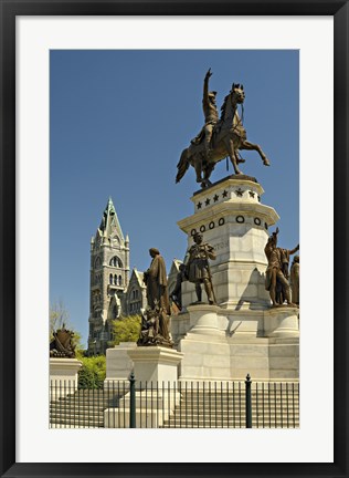 Framed Washington Monument Richmond Virginia Print