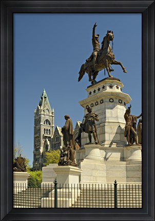 Framed Washington Monument Richmond Virginia Print