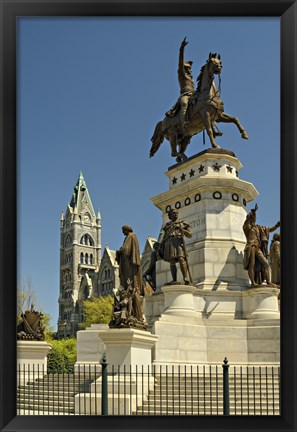 Framed Washington Monument Richmond Virginia Print