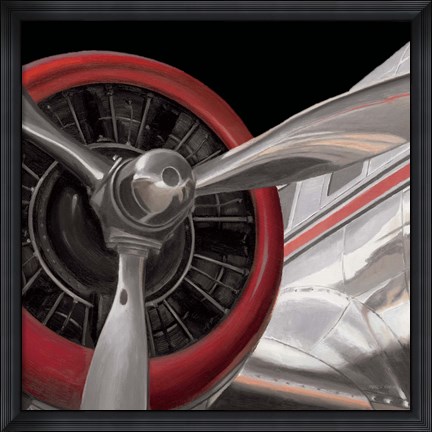 Framed Travel by Air Dark II Print
