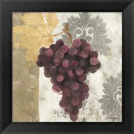 Framed Acanthus and Paisley With Grapes  I Print