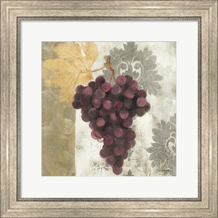Framed Acanthus and Paisley With Grapes  I Print