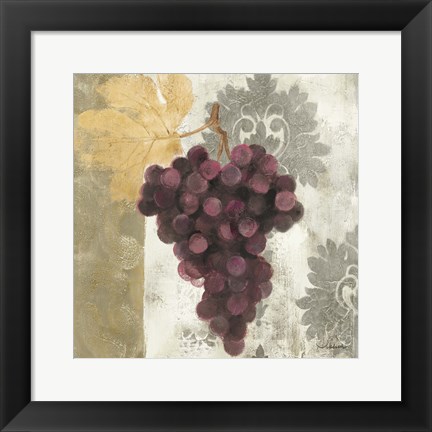 Framed Acanthus and Paisley With Grapes  I Print