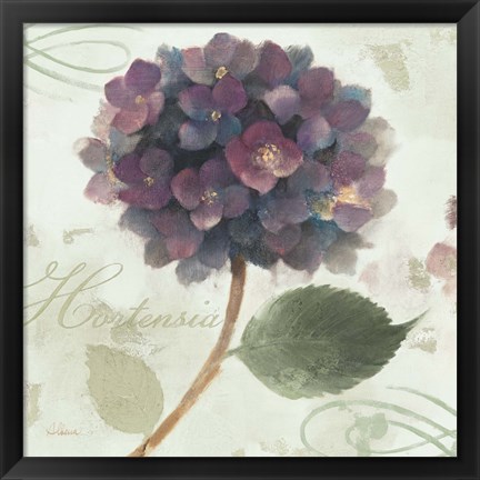 Framed Abundant Hydrangea II Blue Green Print