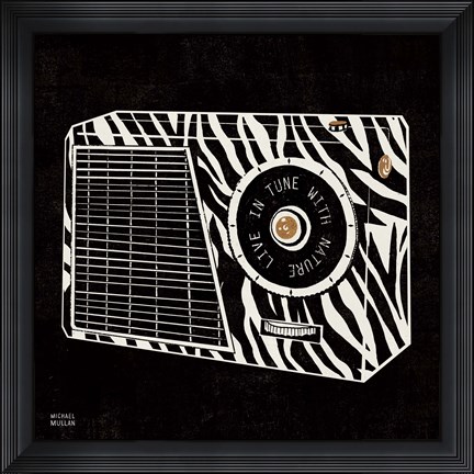 Framed Analog Jungle Radio Print