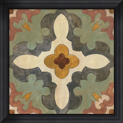 Framed Andalucia Tiles B Color Print