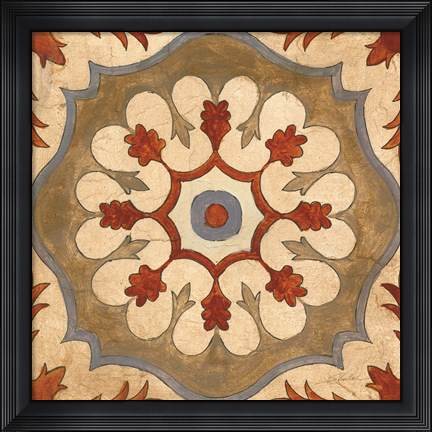 Framed Andalucia Tiles C Color Print