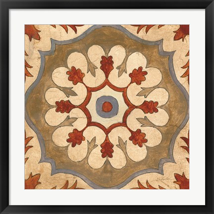 Framed Andalucia Tiles C Color Print