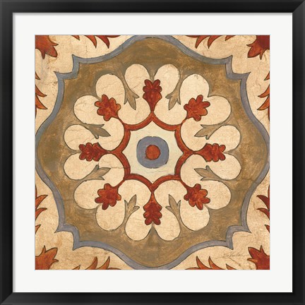 Framed Andalucia Tiles C Color Print