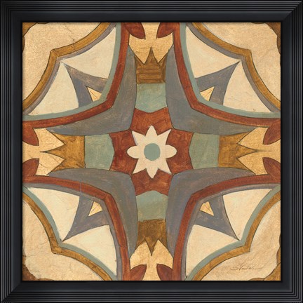 Framed Andalucia Tiles E Color Print