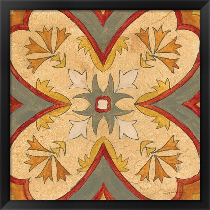 Framed Andalucia Tiles H Color Print