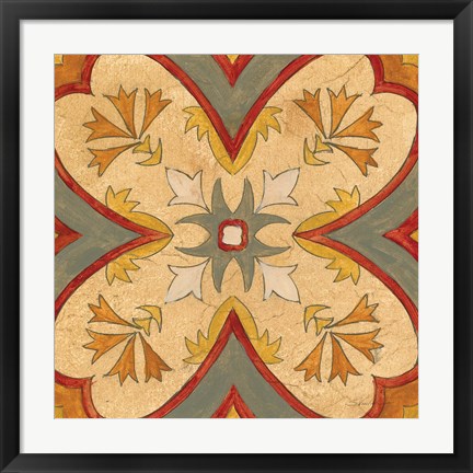 Framed Andalucia Tiles H Color Print