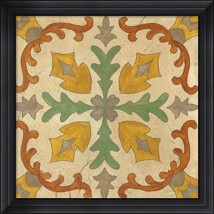 Framed Andalucia Tiles I Color Print