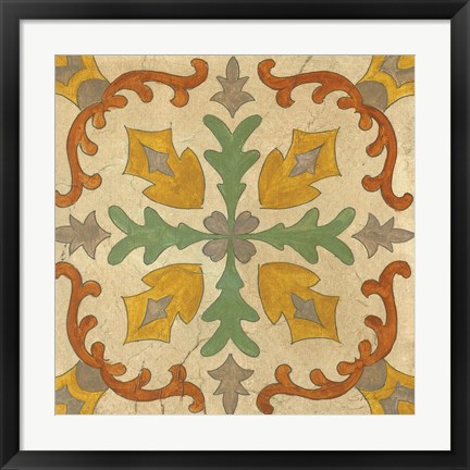 Framed Andalucia Tiles I Color Print