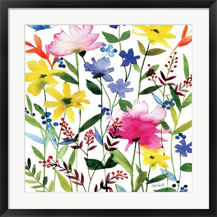 Framed Annes Flowers Crop II Print