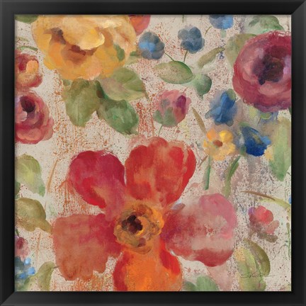 Framed April Rain Flowers II Print
