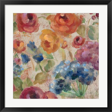 Framed April Rain Flowers III Print