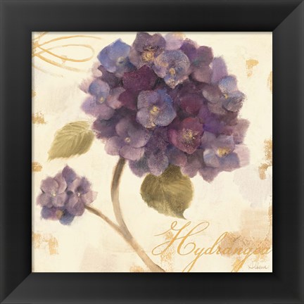 Framed Abundant Hydrangea I Print