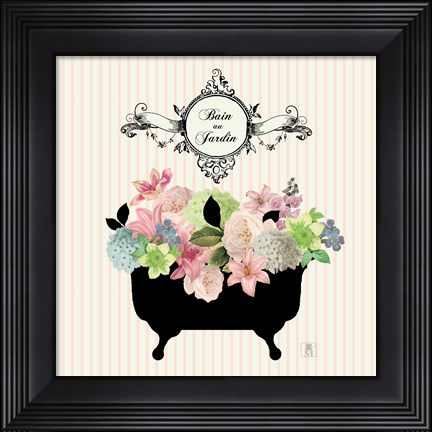 Framed Bain du Jardin I no Border Print