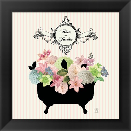 Framed Bain du Jardin I no Border Print